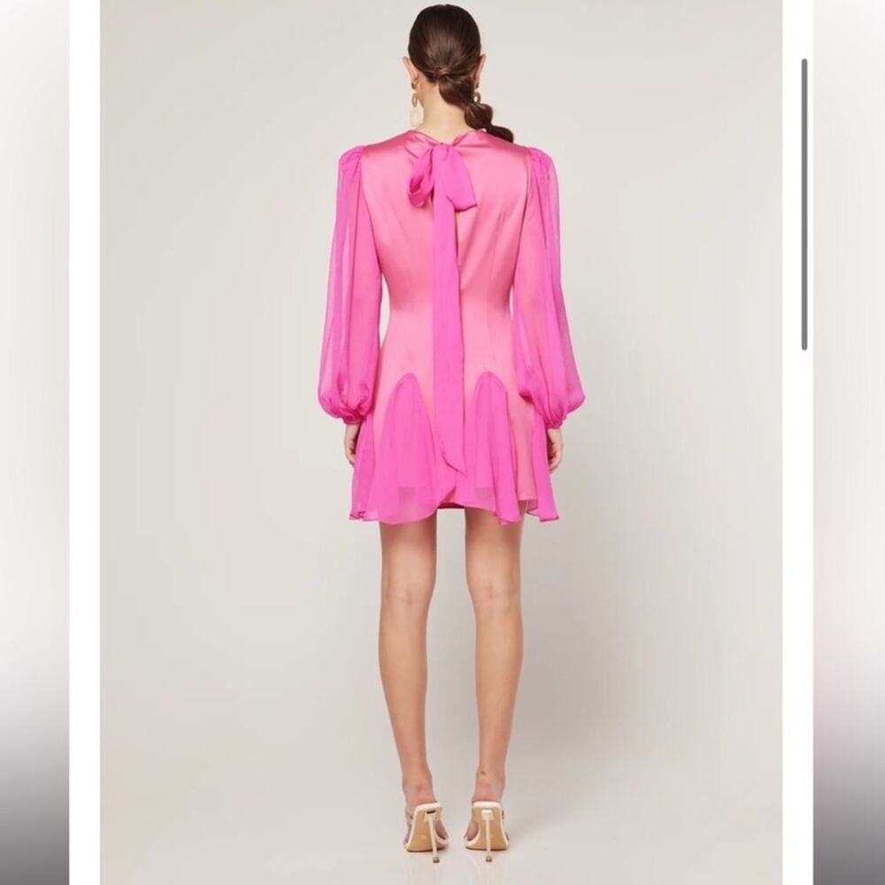 elliatt antiquity pink long sleeve ruffle mini cocktail party dress small NEW - Picture 5 of 12